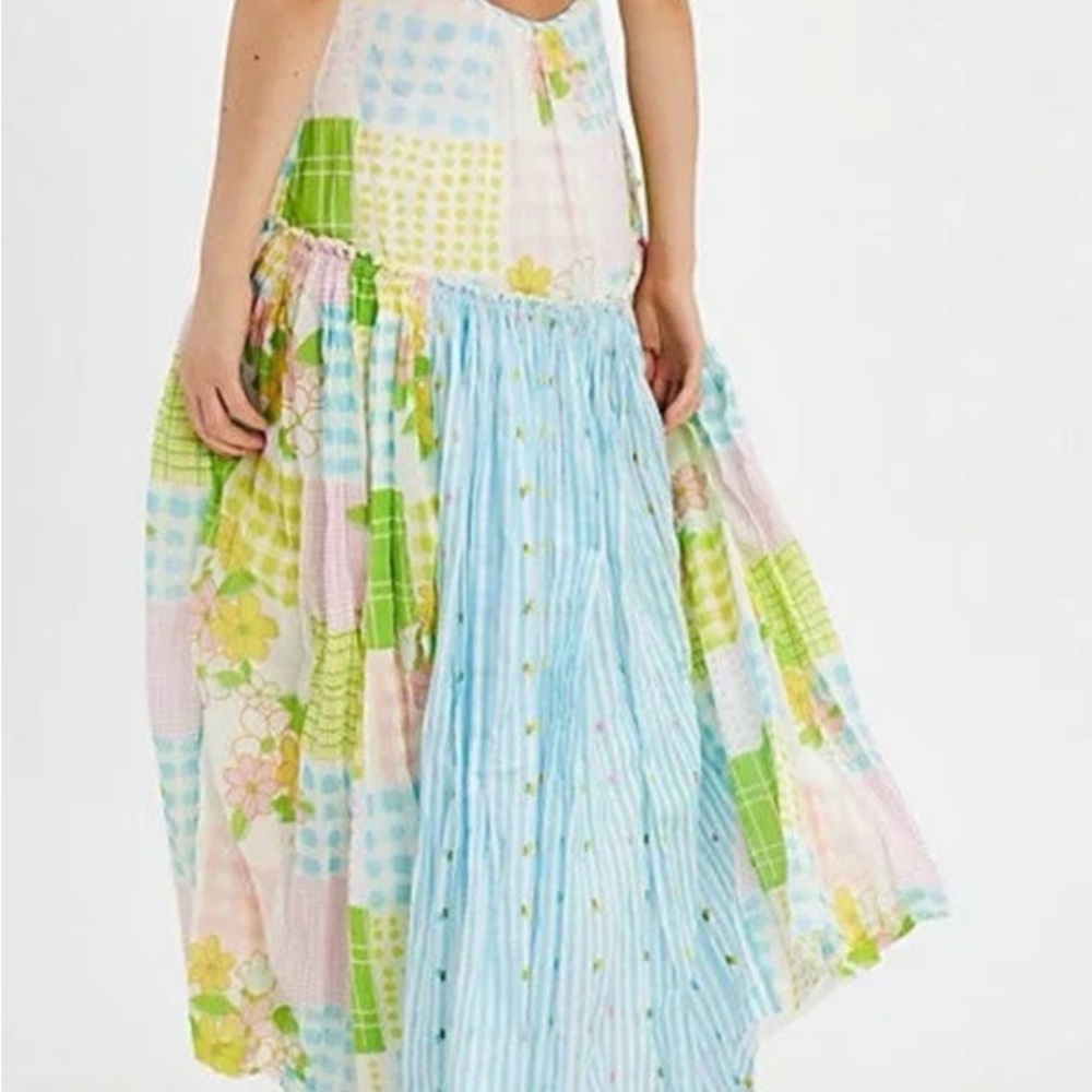 NWT - Free People Patched and Pretty Dress - Halter Dress - Picture 2 of 3
